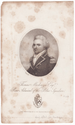 Thomas Mackenzie, Esq.
Rear Admiral of the Blue Squadron